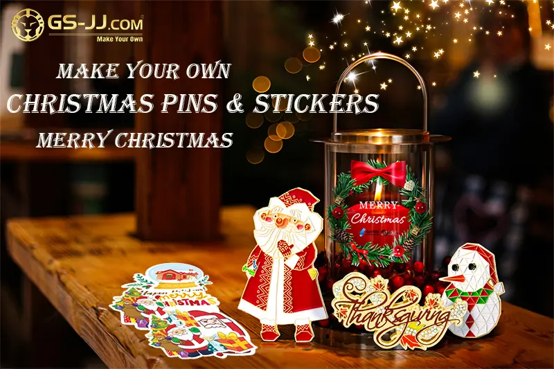 Christmas enamel pins and stickers