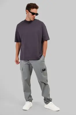 Oversized Tee with Cargo Pants