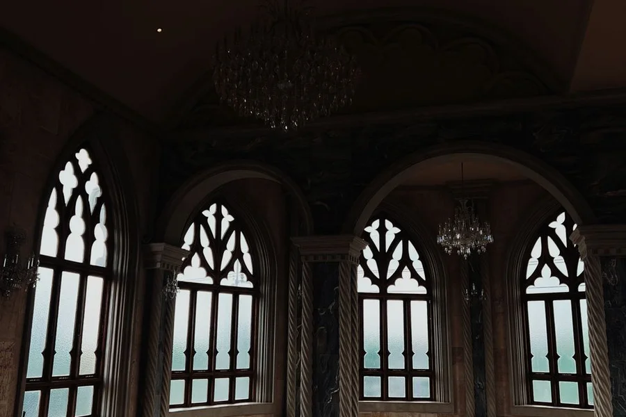 gothic fantasy mansion interior drawing room illustration