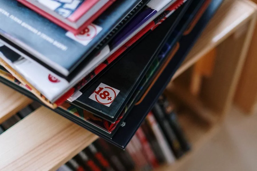 manhwa comic book pile desk
