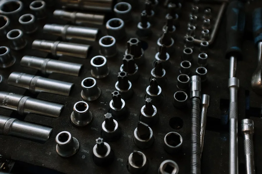 Suspension Repair Tools and Sockets mechanic tools including heavy duty sockets breaker bar and axle nut hardware